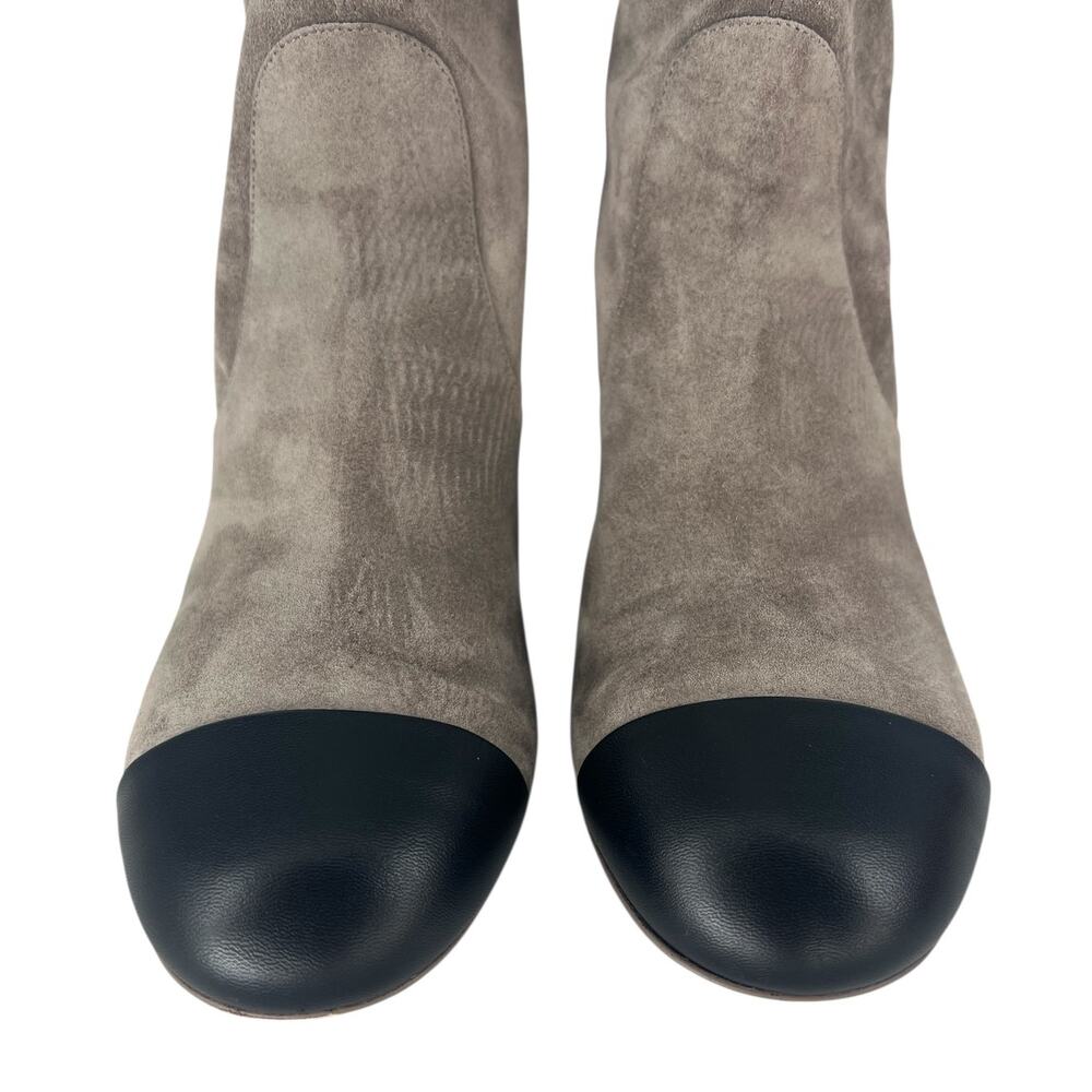Chanel 2024 Cap Toe Interlocking CC Logo Suede Boots - Picture 8 of 16